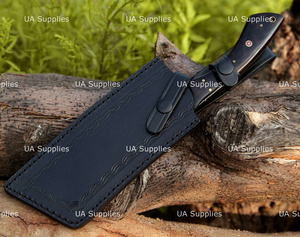 Couteau à découper la viande en acier Damas forgé à la main, robuste, avec manche ergonomique en bois Pakka, ambidextre, écologique, 8-9,9 pouces - Product Image 6