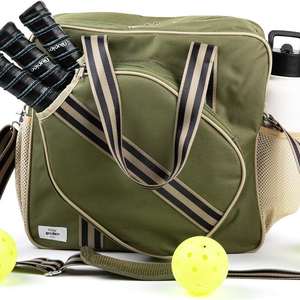 Sac de sport vert armée grande capacité avec logo personnalisé – Idéal pour raquettes, adapté aux activités de plein air et aux voyages - Product Image 1