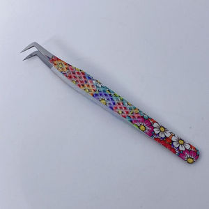 Pince à épiler professionnelle en acier inoxydable pour cils, applicateur de précision pour extensions de cils, outil d'isolation pour salon de beauté et maquillage - Product Image 3