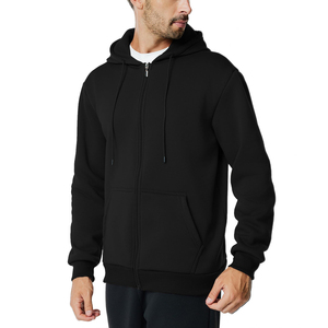Sudaderas con Capucha Personalizadas con Cremallera para Hombre y Mujer, Manga Larga, 100% Algodón, Felpa, Talla Grande, Invierno, Casual, Color Sólido - Product Image 3