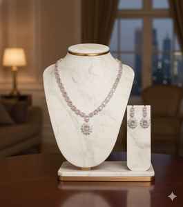 Conjunto de Collar de Latón Premium para Mujer con Brillo Duradero y Ligero para Bodas, Eventos Culturales y Uso Diario Étnico - Product Image 2