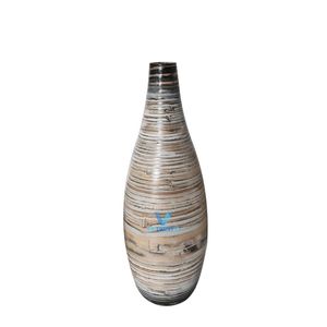 Vase à fleurs rond moderne en bambou tressé Vietrustic, directement de l'usine, durable, fait main, accent décoratif, fournisseur en gros - Product Image 4