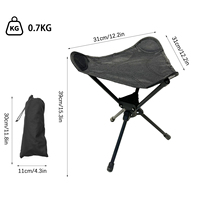 Tabouret de camping pliable pivotant à 360 degrés, logo personnalisé, léger et portable, chaise de pêche et de voyage en plein air