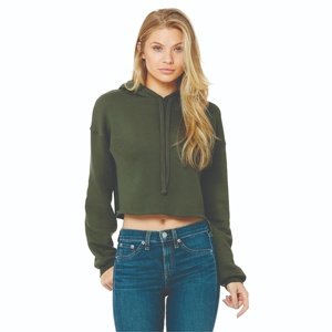 เสื้อฮู้ดของผู้หญิงเสื้อครอปคอตตอนขนแกะ100% ใส่สบาย300กรัม - Product Image 1