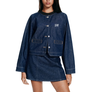 Chaqueta vaquera informal para mujer, de manga larga, con botones, corte ajustado, ligera, estilo urbano, para primavera, otoño, viajes, uso diario - Product Image 1