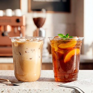 Vasos Desechables Transparentes Ecológicos de PP de Pared Simple al por Mayor, 12/16/22oz, 95mm, Vasos para Bebidas Frías con Tapas para Café y Bebidas - Product Image 1