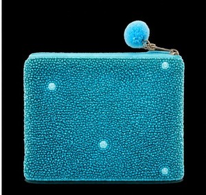 Handmade Embroidered Turtle <b>Coin</b> <b>Purse</b> Mini Zipper Closure Bohemian Style Microfiber Synthetic Leather Unisex Accessory - Product Image 3