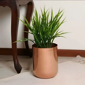 Jardinières en métal doré de qualité supérieure, fabriquées à la main, pour l'intérieur et l'extérieur, pour la maison et le jardin, porte-pot de fleurs au design minimaliste - Product Image 3