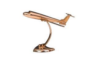 Fantastique sculpture d'avion en laiton faite à la main, décoration de table moderne, pièce d'art pour le salon - Product Image 1
