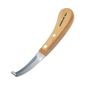 Double <b>Edge</b> Hoof Knife with Ergonomic Wooden Handle Medium Size Professional Farrier <b>Tool</b> for Precise Horse Hoof Trimming - Product Image 6