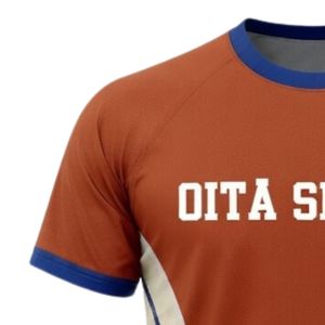 Camiseta de Netball Unisex Color Naranja Óxido y Blanco, Sublimada, de Poliéster Ligero, Cuello Redondo, Ropa Deportiva para Entrenamiento en Equipo - Product Image 6