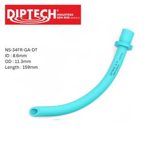 Canule nasopharyngée à bride réglable efficace NS-34FR-GA-DT – Tube respiratoire souple jetable d'urgence - Product Image 1