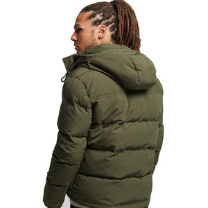 Blouson matelassé imperméable et coupe-vent confortable pour homme avec fermeture éclair, service OEM, personnalisable, hiver, style urbain, toile unie - Product Image 4