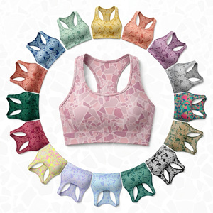 Soutien-gorge de sport pour femme, doux, confortable, sans coutures, à maintien élevé, style personnalisé, respirant, push-up, pour fitness, yoga, gym, course à pied - Product Image 1