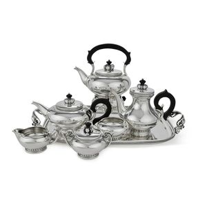 Beverage accessories artisan hospitality collection modern <b>silver</b> coffee <b>set</b> decorative tabletop centrepiece luxury gourmet - Product Image 1