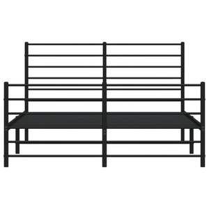 Cadre de lit king-size en acier noir, rectangulaire, traditionnel, en métal - Product Image 6