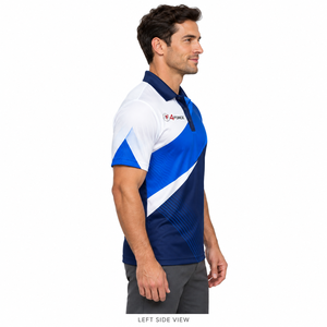 Polo pour homme de qualité supérieure, impression par sublimation sur toute la surface, tissu performant doux, séchage rapide, évacuation de l'humidité, confortable - Product Image 4