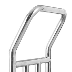 Chariot de bagages de luxe pour hôtel, capacité 750 LBS, avec cadre avant amovible, plateau moquetté gris, chariot de service, capacité de charge 750 LBS, modèle Deluxe - Product Image 3