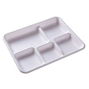 Plateau alimentaire en plastique à compartiments pour les repas dans la salle à manger et l'extérieur - Product Image 5