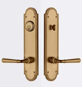 Manija de palanca brillante de latón y acero inoxidable para puerta de gabinete, personalizable para el hogar, con herrajes de palanca de puerta de paso - Product Image 5