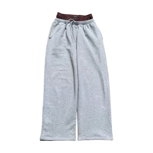 Pantalon de survêtement évasé pour homme, logo personnalisé, tissu doux, coupe ample confortable, tendance streetwear urbain - Product Image 1