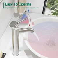 Robinet de salle de bain haut de gamme en acier inoxydable SUS304, mitigeur monocommande pour lavabo de camping-car ou de caravane à poser sur comptoir