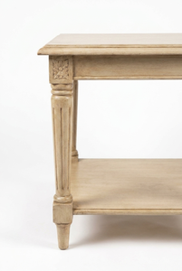 Mesa de Centro Tradicional de Madera Maciza con Estante de Almacenamiento, Estilo Antiguo, Muebles para Sala de Estar - Product Image 2