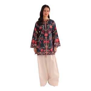 Ensemble de 2 pièces en tissu lawn imprimé de qualité supérieure pour femmes, collection été, vêtements indiens et pakistanais, tenue légère pour tous les jours - Product Image 1