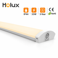 Plafonnier LED encastré IP44 55W, résistant à l'humidité, pour usage commercial et bureautique