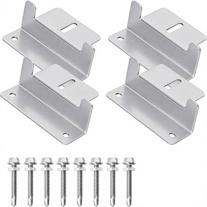 Soportes de Montaje para Paneles Solares de 4 Piezas, 100 mm, de Aluminio, para Techo/Pared, para Autocaravanas, Barcos, Caravanas, Incluye Tornillos y Tuercas - Product Image 4