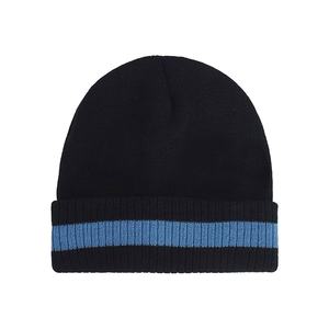 Gorro de Punto Jacquard Personalizado al por Mayor para Hombre y Mujer, Gorro de Invierno con Tinte Anudado, Gorro Holgado de Acrílico con Parche de Cuero BY HI 2026 - Product Image 1