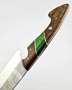 Couteau de cuisine artisanal Premium LEGACY BLADES, acier à haute teneur en carbone, style japonais, manche en bois, finition haute brillance, compatible lave-vaisselle - Product Image 3