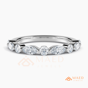 925 Sterling <b>Silver</b> Marquise Moissanite <b>Ring</b> Lab Grown Diamond Wedding Band Fine Jewelry Women USA Bridal Luxe - Product Image 6