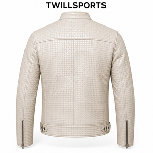 Custom Men's Quilted PU Leather <b>Biker</b> <b>Jacket</b> Premium Motorcycle Outerwear Long Sleeve Stylish Stand Collar - Product Image 2