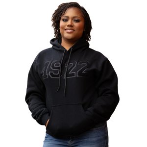 Sudadera con Capucha Unisex 1922 All Black con Brillo, Sudadera de la Hermandad Griega, Estilo Casual Urbano, Comodidad Premium - Product Image 4
