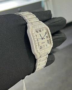 Montre Hip-hop en Moissanite à la Mode et Luxueuse pour Hommes et Femmes. Le Moissanite a passé le test du diamant. 925 - Product Image 3