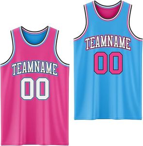 Ensemble de maillots de basket personnalisés rouge marine, impression sérigraphique, polyester respirant, unisexe adulte, nom et numéro de l'équipe MOMENTUM - Product Image 4