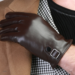 Guantes de Carreras de Piel de Vacuno y Poliuretano con Dedos Completos, Correa de Muñeca Ajustable para Deportes de Montar y Actividades al Aire Libre, Unisex, Antideslizantes - Product Image 3