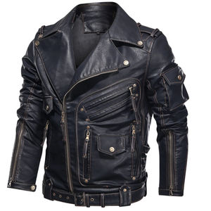 Latest Style Casual Winter Streetwear <b>Men's</b> Premium Vintage <b>Suede</b> Leather <b>Jacket</b> Eco-Friendly Anti-Bacterial Front Windproof - Product Image 2