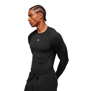 Camiseta de Manga Larga de Compresión para Hombre en Negro para Ropa Deportiva y de Entrenamiento, Elástica y Transpirable - Product Image 4
