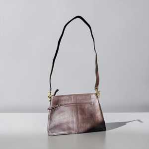 Genuine Leather Shoulder <b>Bag</b> Animal Print Single Strap Zipper Closure Vintage Style Women's Handbag All Seasons Daily Use - Product Image 3