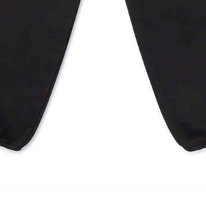 Pantalon de survêtement noir pour homme, taille élastique avec cordon de serrage, style décontracté, en coton tricoté mi-lourd, idéal pour l'automne - Product Image 4