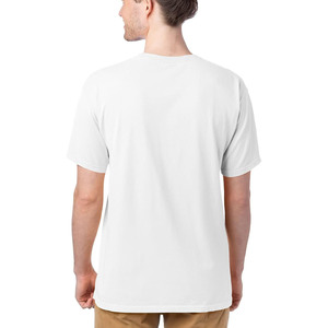 T-shirt en coton blanc uni pour homme, manches courtes, col rond, coupe classique, couleur unie, best-seller, en solde. - Product Image 6
