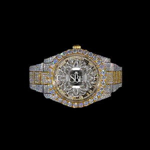Luxury Iced Out Hip Hop Diamond Watch for Men, Diamond Dial Full Cubic Zirconia Stainless Steel <b>Automatic</b> Wrist Watch - Product Image 1