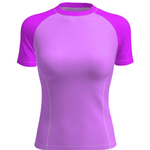 2026 New Unisex Short Sleeve Rash Guard Orange Quick Dry Spandex/Polyester Adult <b>Swim</b> <b>Shirt</b> UPF50+ Breathable Eco-Friendly - Product Image 1