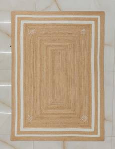 พรมปูพื้นทำมือสไตล์บ้านไร่ชนบทจากเส้นใยปอกระเจา ตกแต่งพื้นบ้านสไตล์โบฮีเมียน - Product Image 1