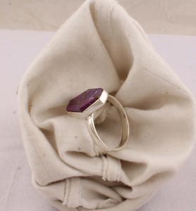 Natural Purple Copper Turquoise <b>Ring</b> 925 Sterling Silver Vintage Style Purple Composite Stone <b>Ring</b> for Women Handcrafted <b>Boho</b> - Product Image 5