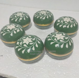 High Quality Modern Unique Design Metal Dessert Storage <b>Box</b> Mother Pearl Inlay Lid Ramadan Gift Decorative Pattern for Wedding - Product Image 2