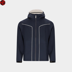 Chaqueta de Lluvia con Capucha y Cremallera para Hombre, Unisex, Otoño, Transpirable, de Forro Polar, Resistente al Viento, Informal, para Exteriores, Peso de la Tela 160g - Product Image 1