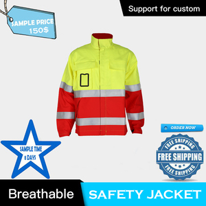 Veste de sécurité professionnelle haute performance, vêtements de travail haute visibilité pour la sécurité industrielle, veste de protection pour le travail - Product Image 4